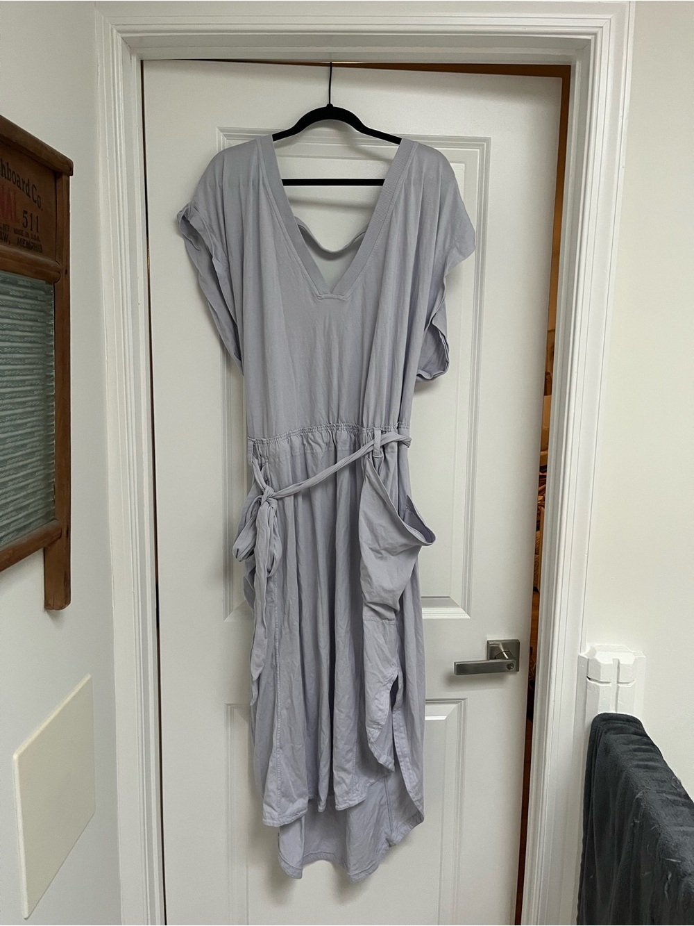 Anthropologie Daily Practice Light Lavender V-Neck Midi Dress